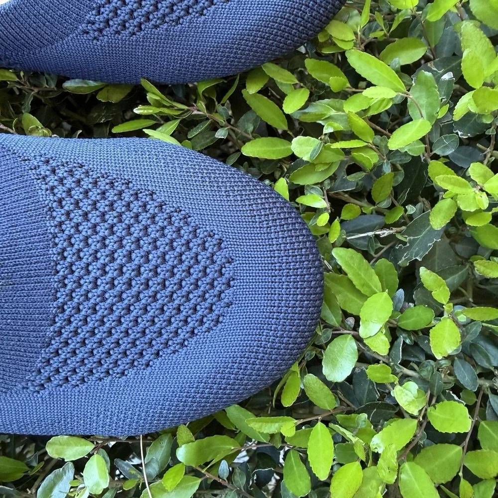 FITFLOP ALLEGRO KNIT MIDNIGHT NAVY BALLET FLATS‎ Sz 10 Arch Support Flexible